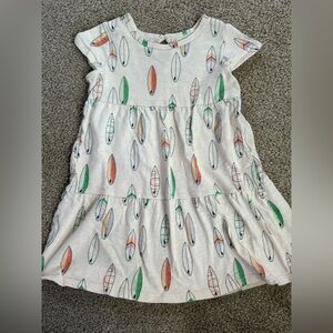 Kids Casual Dress with Surfboard Print